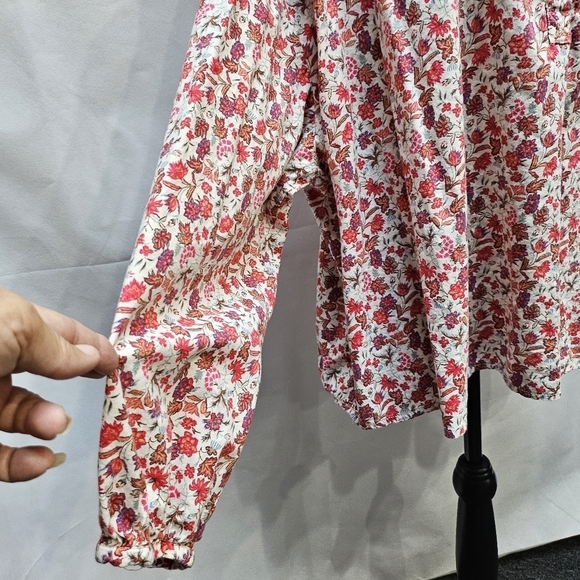 Universal Thread Floral Pull Over Top Red & White Size XXL - Picture 2 of 8